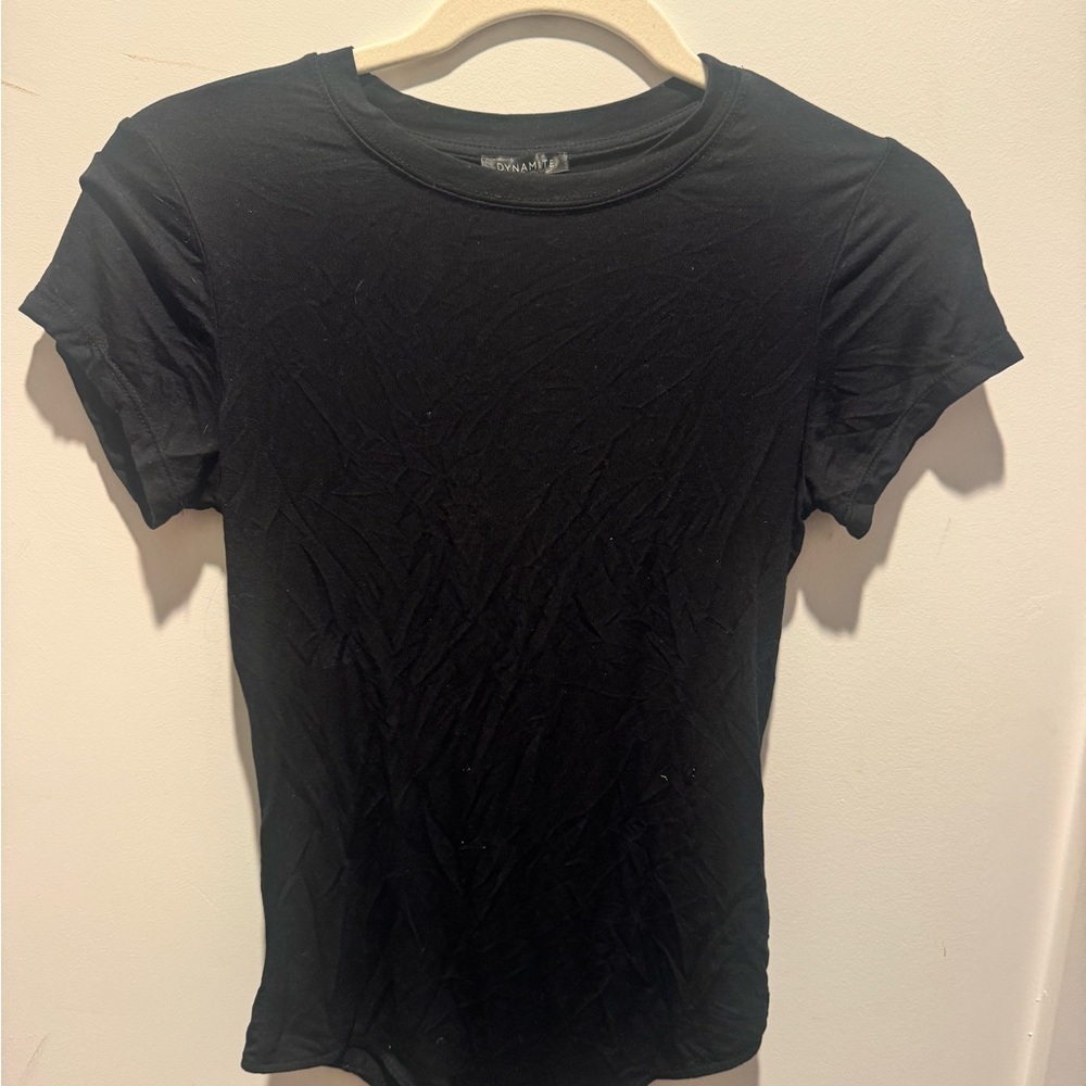 Dynamite Black Short Sleeve Tee
